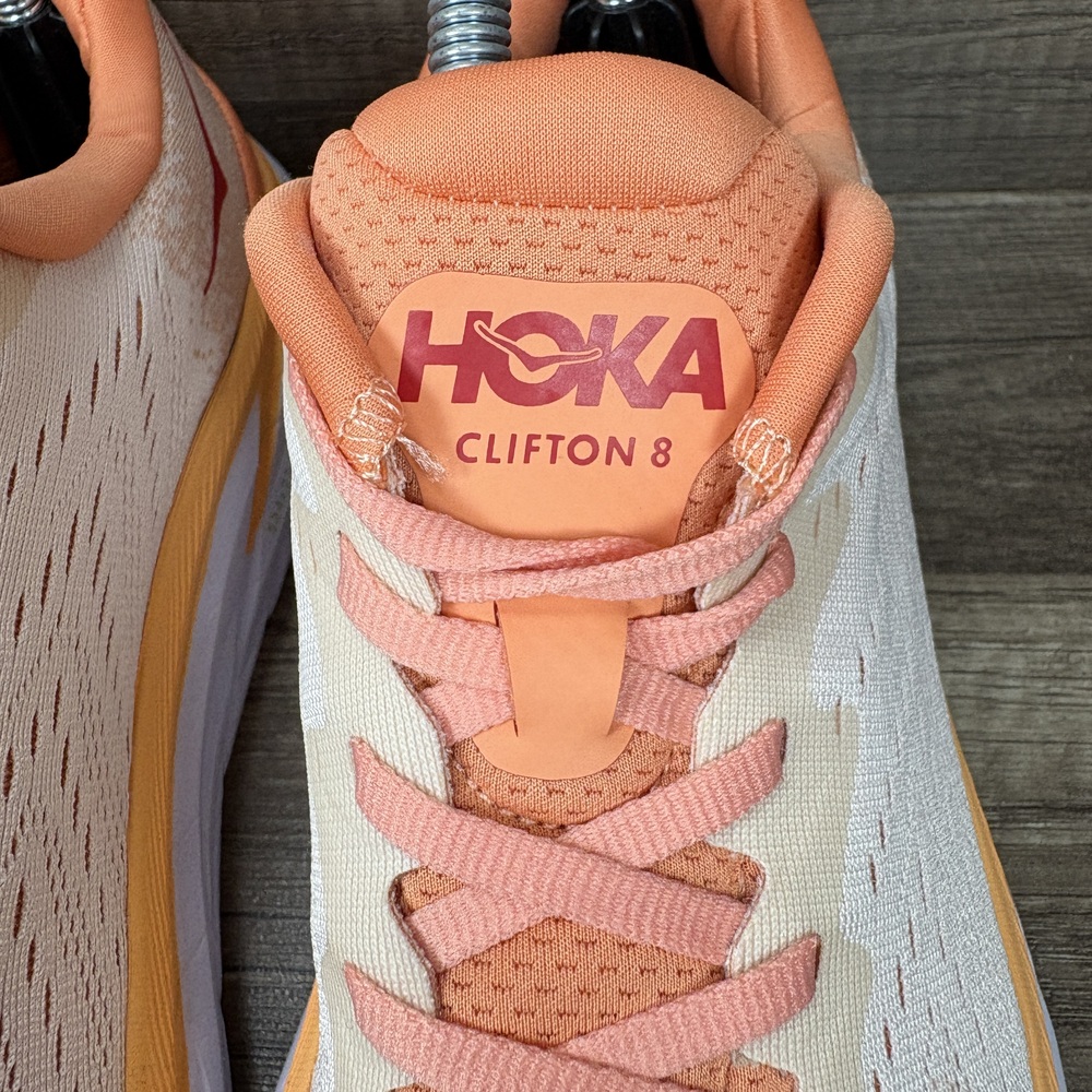 Hoka Clifton 8 Orange Womens US Size 9 EUR 41.3 1119394 CSPY Running Shoes - Picture 3 of 10